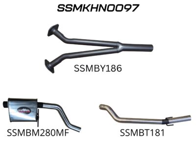 Holden Commodore VZ V6 Sedan Ute Wagon 2.5in Catback Muffler/Tailpipe (SSMKHN0097)