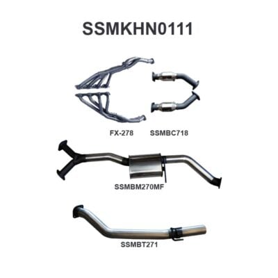 Holden Commodore VT - 5L Sedan 3in Single With Extractors Muffler/Tailpipe