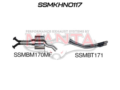 Holden Commodore VT - VZ V8 Sedan 2.5in Dual Catback Muffler/Tailpipe (SSMKHN0117)