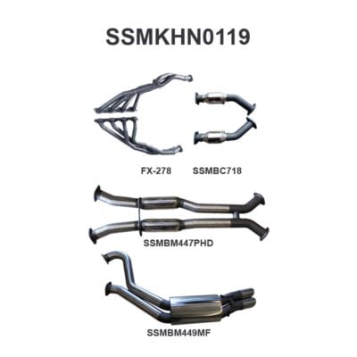 Holden Commodore VT 5L Sedan 3in Dual With Extractors Hotdog/Muffler (SSMKHN0119)