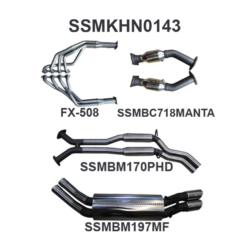ssmkhn0143-01-mpiclean Holden VX VY V8 Monaro 2.5in Dual With Extractors Hotdog/Muffler (SSMKHN0143)
