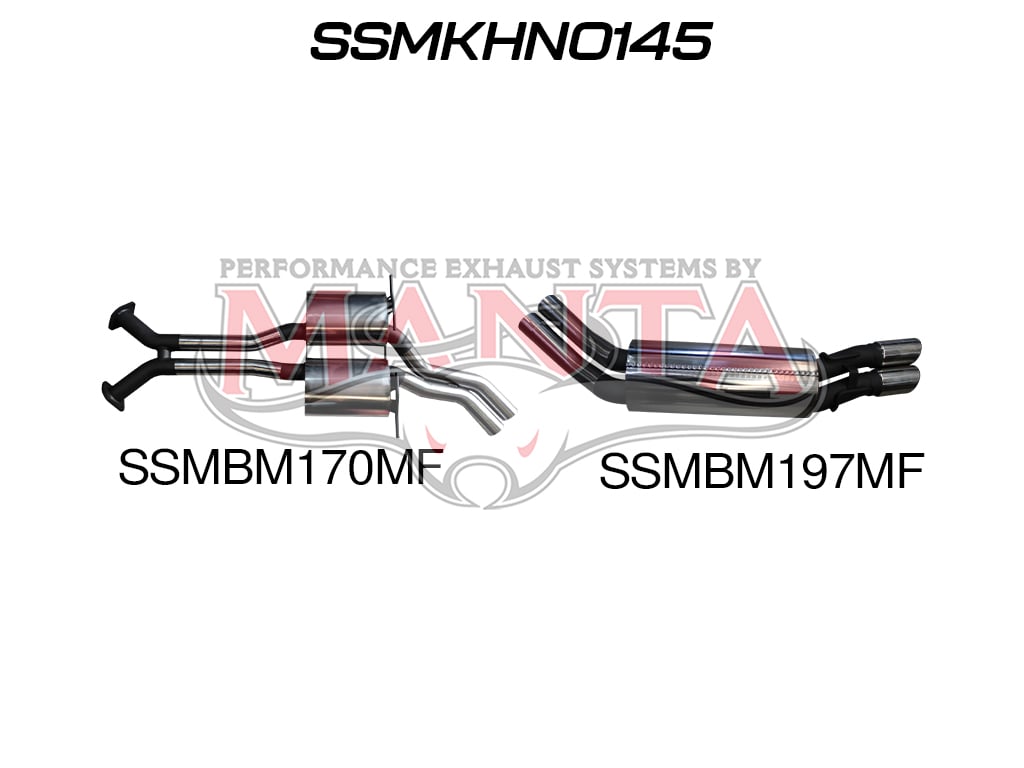 ssmkhn0145_01 Holden VX VY V8 Monaro 2.5in Dual Catback Muffler/Muffler (SSMKHN0145)