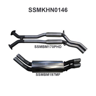 Holden VX VY V8 Monaro 2.5in Dual Catback Hotdog/Muffler (SSMKHN0146)