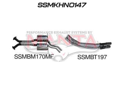 Holden VX VY V8 Monaro 2.5in Dual Catback Muffler/Tailpipe (SSMKHN0147)