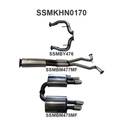 Holden Commodore VE V8 Sedan Wagon 3in Catback Muffler/Muffler (SSMKHN0170)