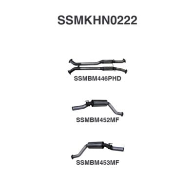 HSV VY Maloo 3in Dual Cat Back, Centre Hotdogs, Rear Mufflers With Tips (SSMKHN0222)