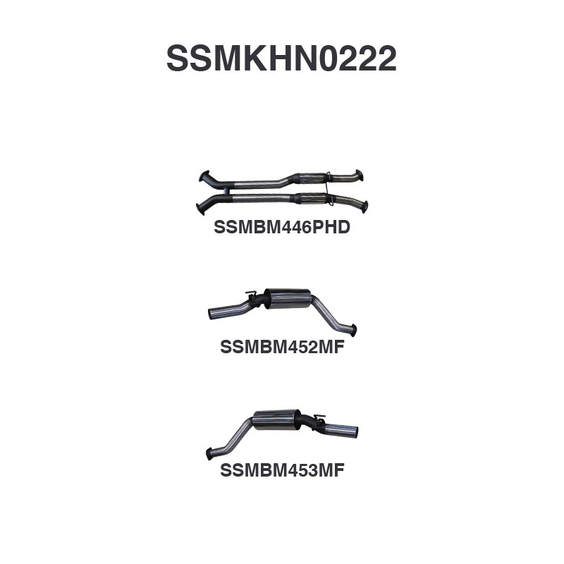 ssmkhn0222-01-mpiclean HSV VY Maloo 3in Dual Cat Back, Centre Hotdogs, Rear Mufflers With Tips (SSMKHN0222)