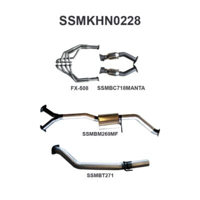 Holden Commodore VU VY VZ V8 Ute 3in Single With Extractors Muffler/Tailpipe (SSMKHN0228)