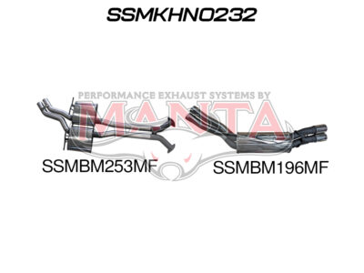 Holden Commodore VU VY VZ V8 Ute 2.5in Dual Catback Muffler/Muffler (SSMKHN0232)
