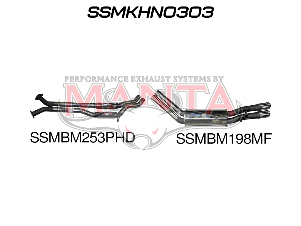 ssmkhn0303_01 Holden WK WL S/MAN V8 2.5in Dual Catback Hotdog/Muffler (SSMKHN0303)