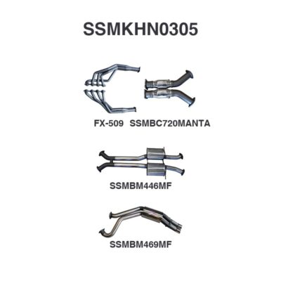 Holden WK WL Statesman V8 3in Dual With 1 7/8 in Extractors Muffler/Muffler (SSMKHN0305)