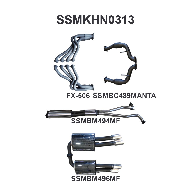 ssmkhn0313-01-mpiclean Holden WM/WN Statesman Caprice 2.5in Dual With 1 3/4in Extractor Muffler/Mufflers (SSMKHN0313)