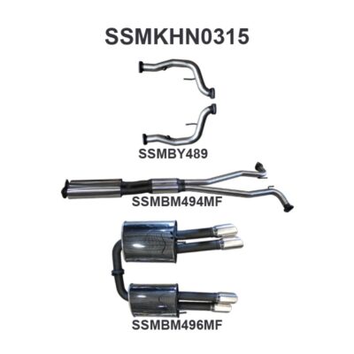 Holden WM/WN Statesman Caprice 2.5in Dual Catback Muffler/Muffler (SSMKHN0315)