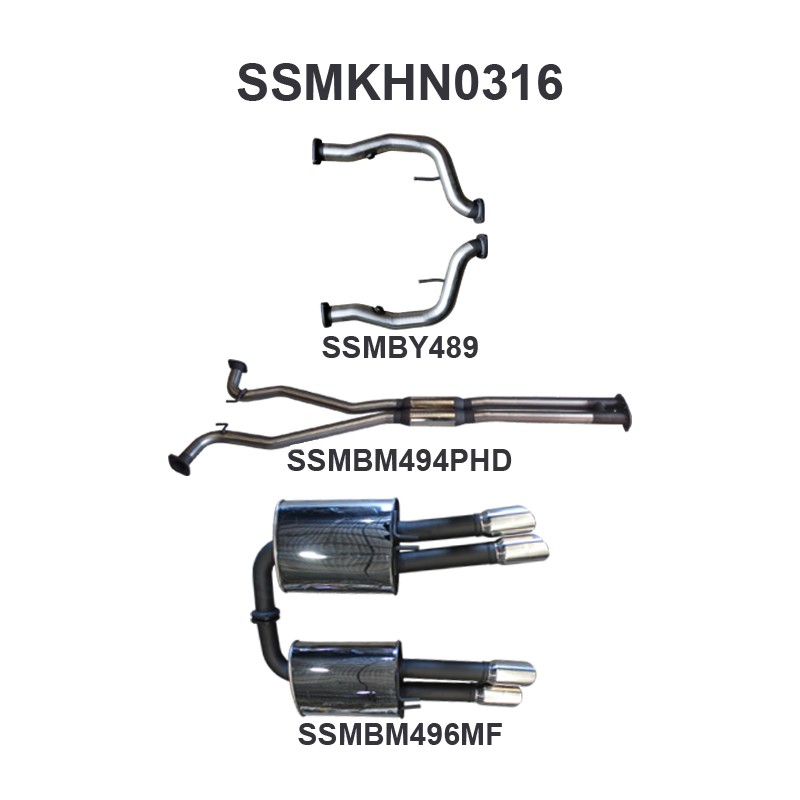 ssmkhn0316-01-mpiclean Holden WM/WN Statesman Caprice 2.5in Dual Catback Hotdog/Muffler (SSMKHN0316)