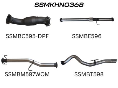 Holden Colorado RG 2.8L DPF Aug 2016 On 3in Turbo Back With Cat & Without Muffler (SSMKHN0368)