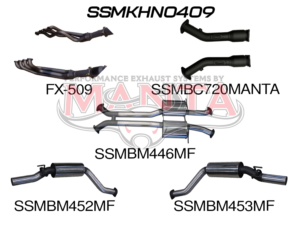 ssmkhn0409_01 HSV VY VZ Maloo 3in Dual With 1 3/4in Extractors Centre Mufflers, Rear Mufflers With Tips (SSMKHN0409)