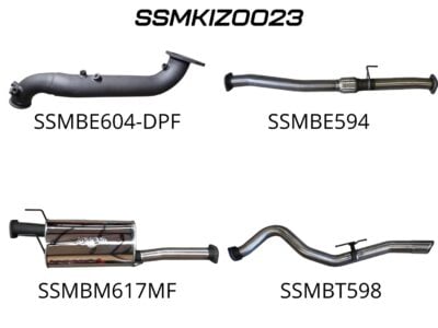 Isuzu D-Max 2020 ON 3.0L TURBO BACK WITHOUT CAT & WITH MUFFLER (SSMKIZ0023)