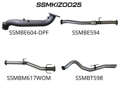 Isuzu D-Max 2020 ON 3.0L TURBO BACK WITHOUT CAT & WITHOUT MUFFLER (SSMKIZ0025)
