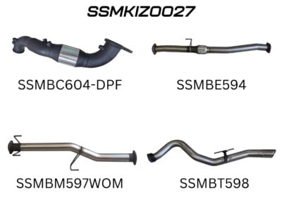 Isuzu D-Max Jan 2017 - 2020 3.0L TURBO BACK WITH CAT & WITHOUT MUFFLER (SSMKIZ0027)