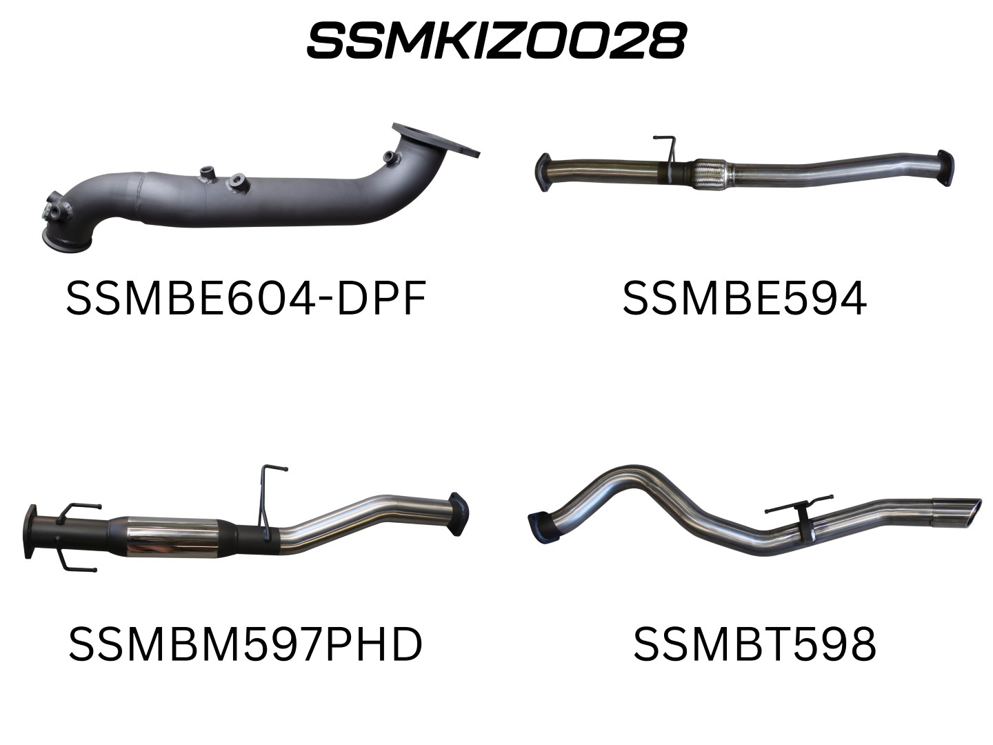 Isuzu D-Max Jan 2017 - 2020 3.0L TURBO BACK WITHOUT CAT & WITH HOTDOG (SSMKIZ0028)
