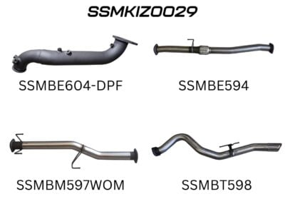 Isuzu D-Max Jan 2017 - 2020 3.0L TURBO BACK WITHOUT CAT & WITHOUT MUFFLER (SSMKIZ0029)