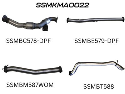 Mazda BT50 DPF 3.2L WITH CAT & WITHOUT MUFFLER (SSMKMA0022)