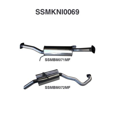 Nissan Patrol GU 4.5L 2.5in System Off E- Pipe Muffler & Muffler