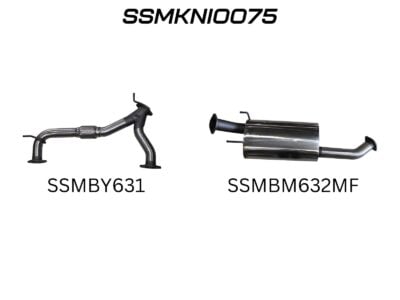 Nissan Patrol Y62 V8 5.6L Wagon, 3in Centre Muffler - OE Mid Section Replacement (SSMKNI0075)