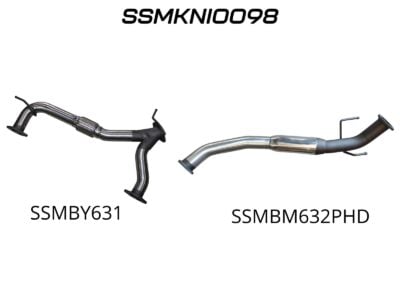 Nissan Patrol Y62 V8 5.6L Wagon, 3in Centre Hotdog - OE Mid Section Replacement (SSMKNI0098)