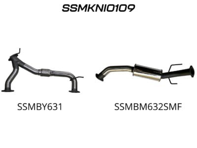 Nissan Patrol Y62 V8 5.6L, 3in Centre Small Medium Muffler For OE Mid Section Replacement (SSMKNI0109)