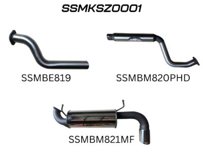 Suzuki Jimny SWB 3 Door, 1.5L Petrol, 2 1/2in Catback With Centre Hotdog & Rear Muffler (SSMKSZ0001)