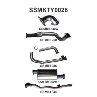 Toyota Landcruiser HDJ78 4.2L Troop Carrier 3in Turbo Back With Muffler (SSMKTY0028)
