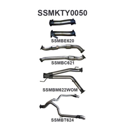 Toyota Landcruiser VDJ200 3in Dual With Cat, NO Muffler, Exit L & R