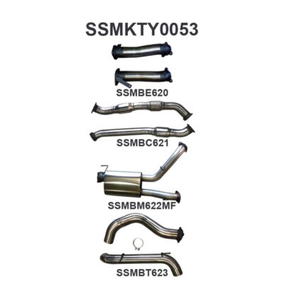 Toyota Landcruiser VDJ200 3in Dual With Cat & Muffler, 4in Exit (SSMKTY0053)