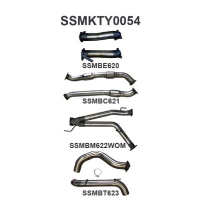 Toyota Landcruiser VDJ200 3in Dual With Cat, NO Muffler, 4in Exit (SSMKTY0054)