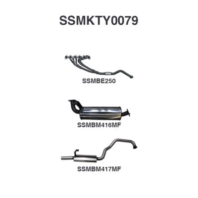 Toyota Landcruiser HZJ105 4.2L Extractors & 2.5in Muffler/Muffler (SSMKTY0079)