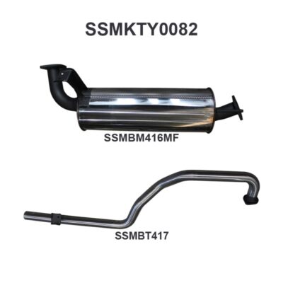 Toyota Landcruiser HZJ, FZJ105 2.5in off Extractors Muffler/Tailpipe (SSMKTY0082)