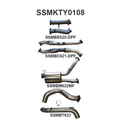 Toyota Landcruiser VDJ200 DPF 3in Dual With Cat & Muffler 4in Tailpipe (SSMKTY0108)