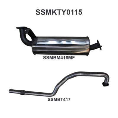 Toyota Landcruiser FZJ105 2.5in off Extractors Muffler/Tailpipe (SSMKTY0115)