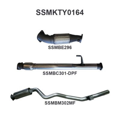 Toyota Landcruiser VDJ76 V8 Wagon 3in With Cat Rear Muffler DPF (SSMKTY0164)