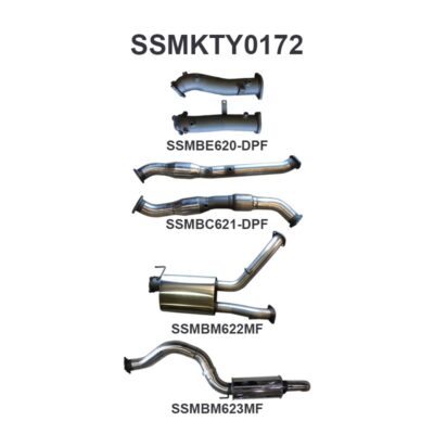 Toyota Landcruiser VDJ200 DPF 3in Dual With Cats & Centre Muffler-4in Rear Muffler (SSMKTY0172)