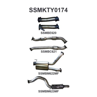 Toyota Landcruiser VDJ200 3in DUAL With Cat & Muffler, 4in EXIT W / Rear MUF