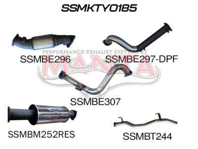 Toyota Landcruiser VDJ78 V8 Troopy 3in Turbo Back With Cat & Muffler, DPF model (SSMKTY0185)