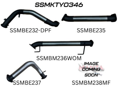 Landcruiser 300 Series V6, 3in Turbo Back Without Cat & With Rear Muffler, 4in Chrome Tip