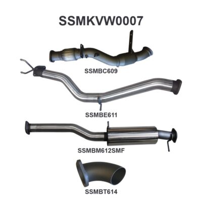 Volkswagen Amarok 2.0L 3in Later Model Standard Exit Sports Muffler (SSMKVW0007)