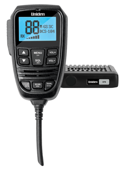 Uniden X76 Value Pack UHF CB Mobile Radio with AT500BK Antenna
