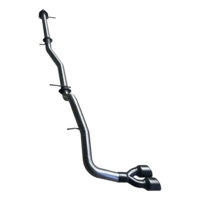 Ford Next Gen T6.2 Ranger V6 3in DPF Back Without Mufflers,Twin Black Tip Side Exit