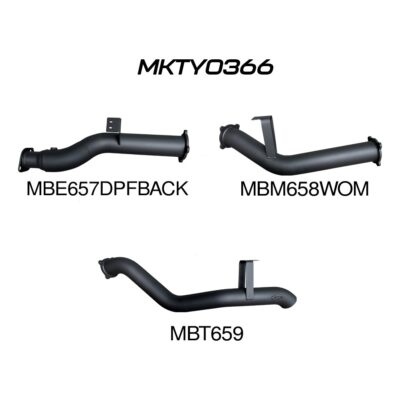 Toyota Landcruiser VDJ76 4.5L V8 Wagon 4in DPF Back without Muffler (MKTY0366)