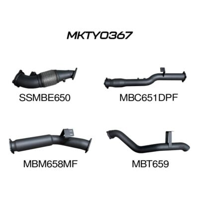 Toyota Landcruiser VDJ76 4.5L V8 (DPF) Wagon 4in Turbo Back with Cat & Muffler (MKTY0367)