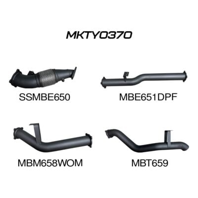 Toyota Landcruiser VDJ76 4.5L V8 (DPF) Wagon 4in Turbo Back without Cat & without Muffler (MKTY0370)